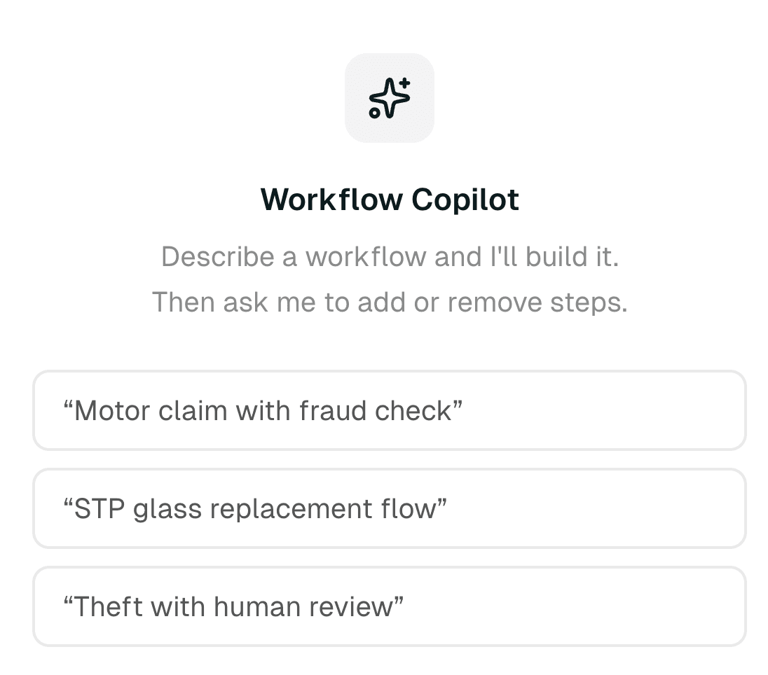 Workflow Copilot AI assistant for building workflows